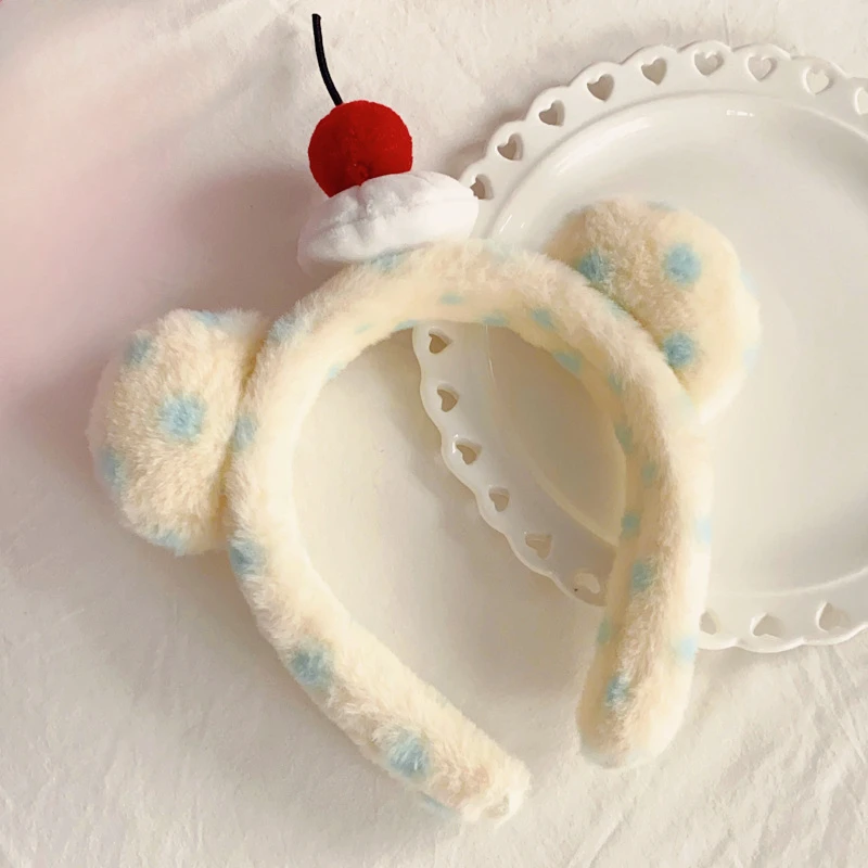 

YJL3 Cute Shark Cake Wave Point Headband Makeup Hair Hoop Amusement Park Photography Prop for Women Girl Hair Accessories