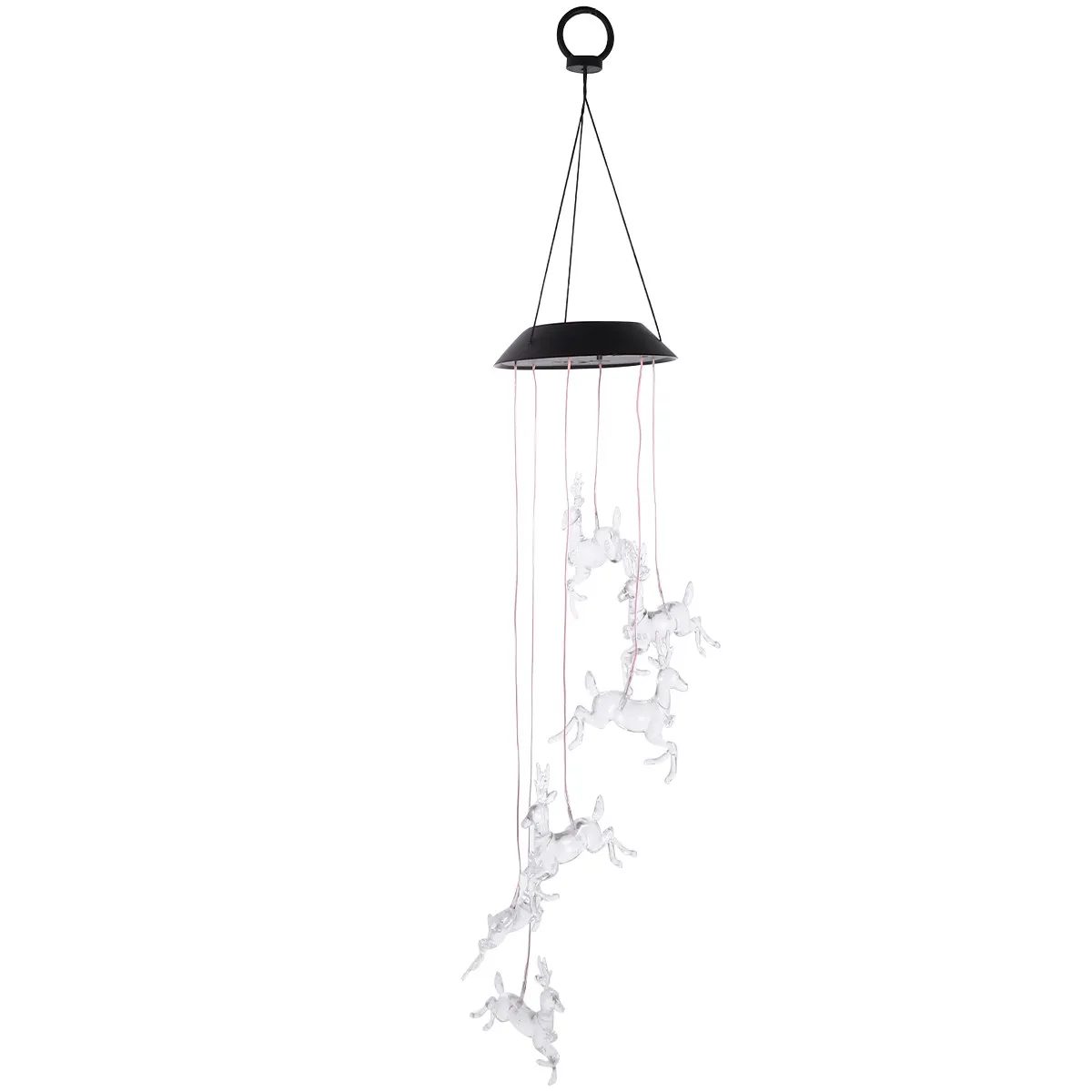 Solar Elk Christmas Lights – Outdoor Garden Party Decoration, Black Holiday Lamp