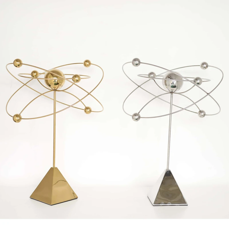 

Good Quality Luxury Gold Silver Ball Decoration Modern Stainless Steel Model Celestial Planet Living Room Home Accessories