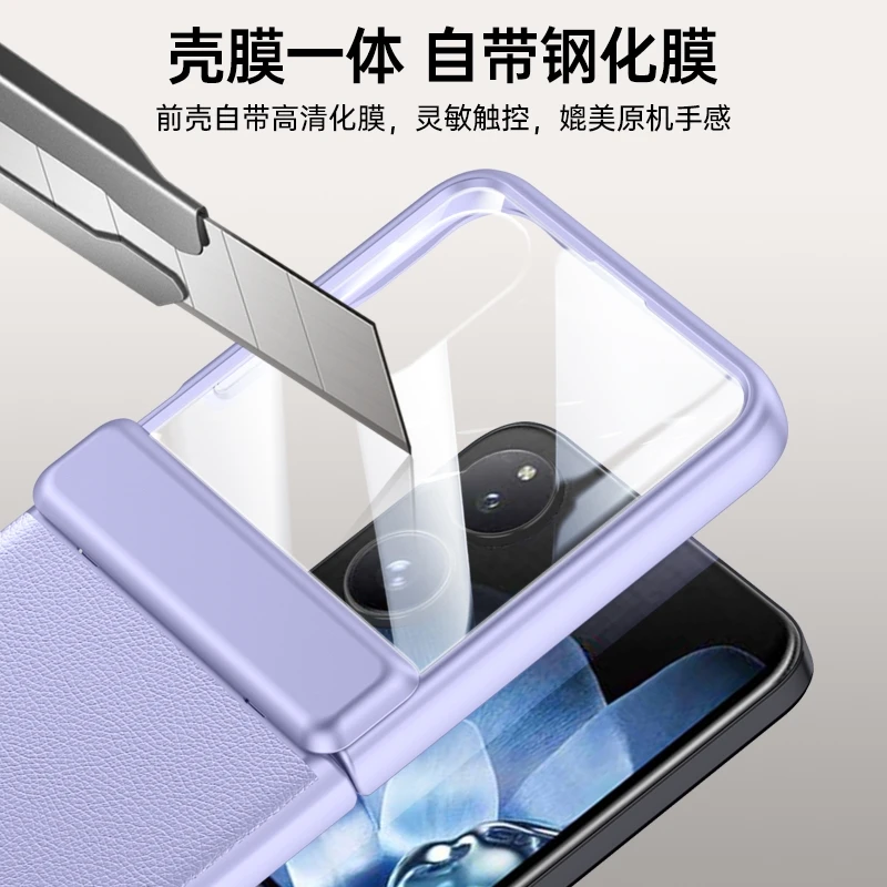 For Xiaomi Mix Flip Case Luxury Electroplating Leather Hinge Cover ForXiaomi Mix Flip Shockproof Bumper Camera Protection Shell