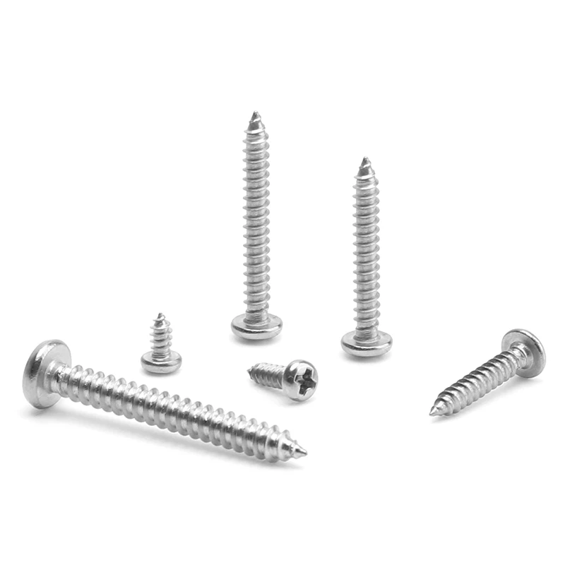 10/50pcs Countersunk Head Screw Set M2.9 M3.5 M4 M4.8 M5 M5.5 Stainless Steel Cross Pan Round Head Self tapping Screw Nail Blot