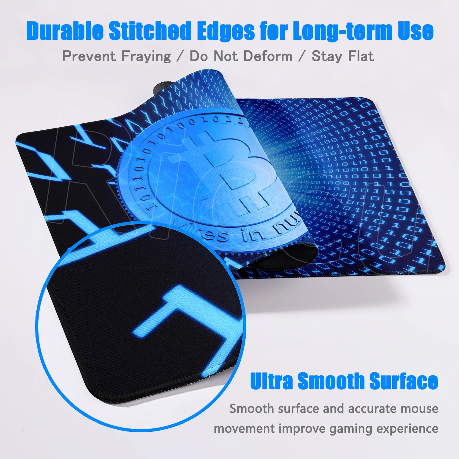 Computador comerciante mouse tapete acessórios de jogos bitcoin mousepad empresa escritório mausepad grande base de borracha natural antiderrapante almofada de mesa