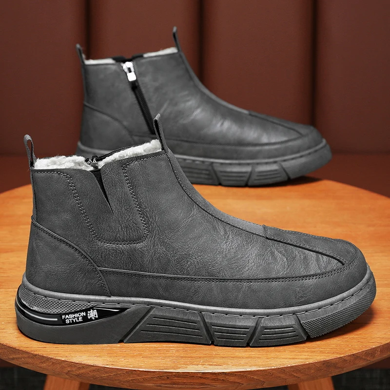 أحذية شتوية 2025 للرجال رياضية دافئة كاجوال مضادة للانزلاق ومقاومة للبرد في الهواء الطلق