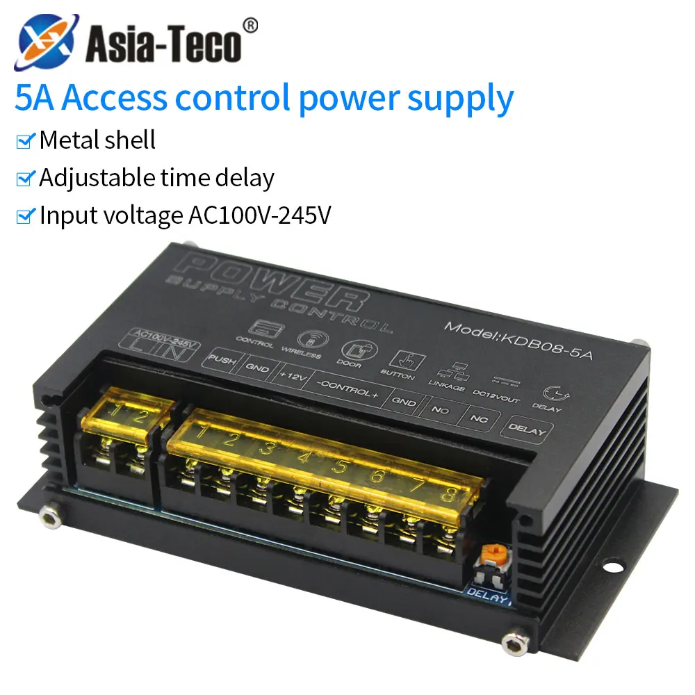 12V Relaisschakelaar Voeding Speciaal Voor Elektronisch Toegangscontrolesysteem Push Com Gnd 5a 100 ~ 245V Spanningsomvormer Regelaar