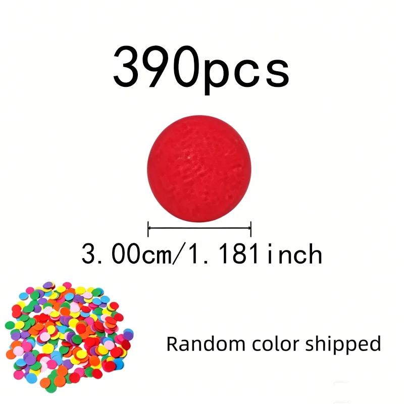 3cm Wool Felt Discs 390 pcs, Easy Sew Glue Apply, Random Color Assortment, for Scrapbooking Projects, Multipurpose