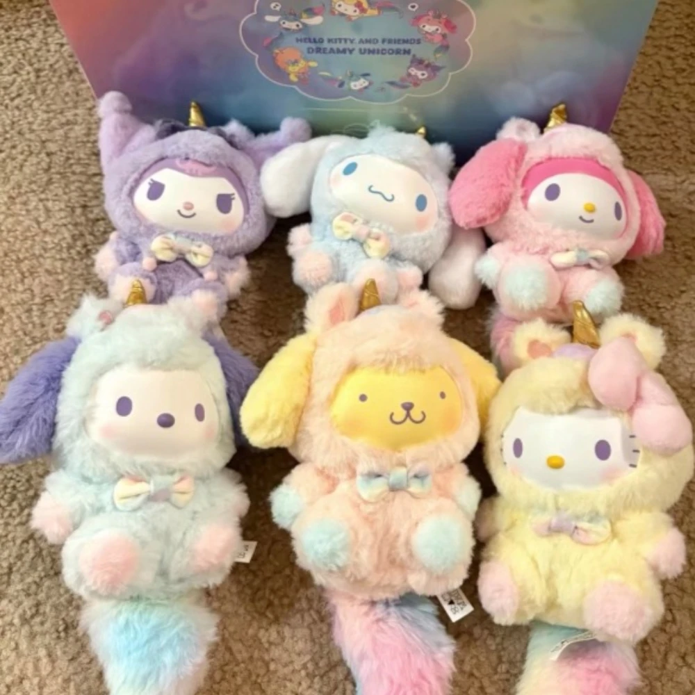

Персонаж Sanrio, мечтательный единорог, слепая коробка, милая Kuromi Melody Mystery Box, экшн-фигурка, аниме-кукла, сумка-сюрприз, коллекционная модель