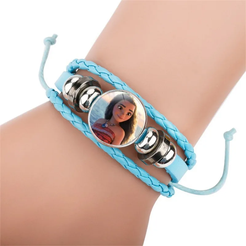 Disney Moana Princess 2 Bracelet for Women Men Anime Fashion Bracelets Couple Popular Jewelry Boys Girls Cartoon Wristband Gifts