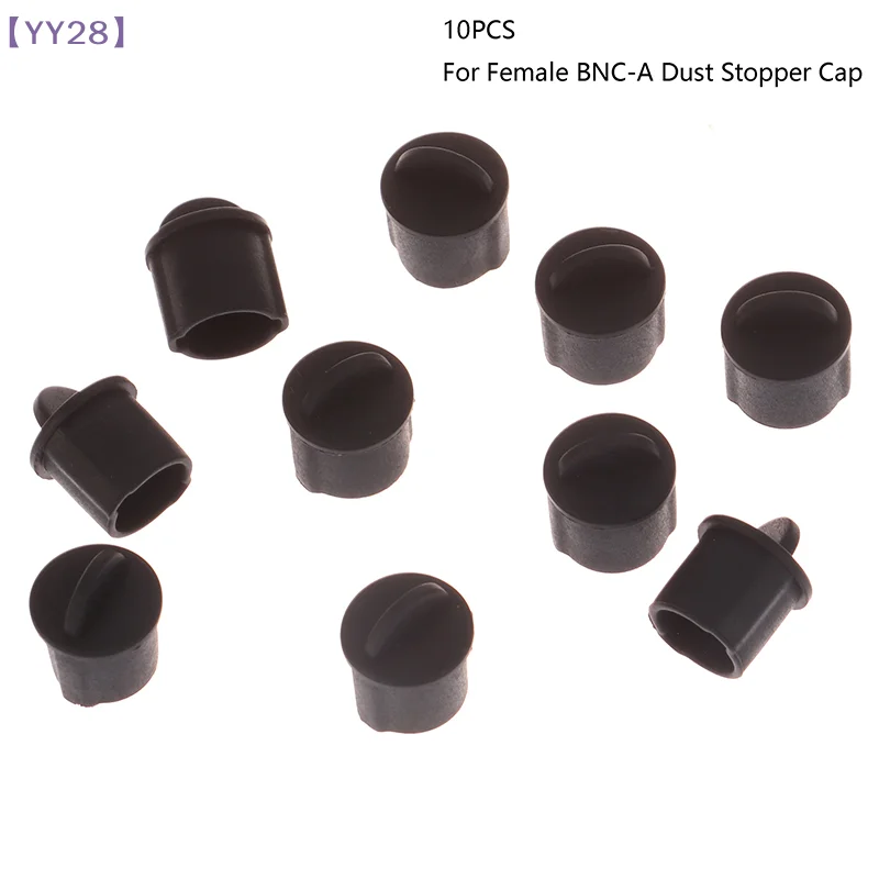 【YY28】Uxcell 10pcs Silicone BNC Anti-Dust Stopper Cap Cover for Female Jack Black Inside Install Dia 9.5 mm - 11 mm{Y}