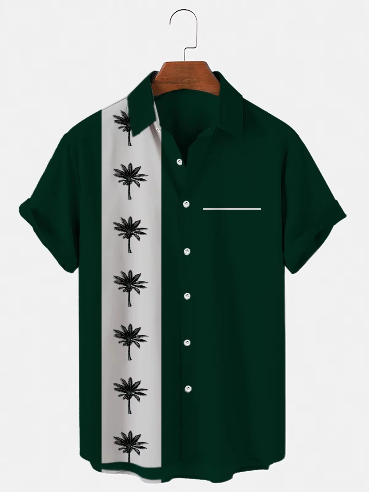 Men's Hawaiian Coconut Tree Casual Floral Shirt Vacation 3d Print Single Breasted Short Sleeve Beachwear Streetwear Camping