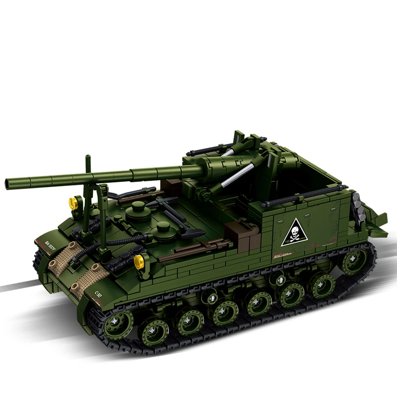 

Military Army Soldiers World War 2 M40 Gun Motor Carriage Model Assembly Building Blocks Bricks Toys For Children Xmas Gift ﻿