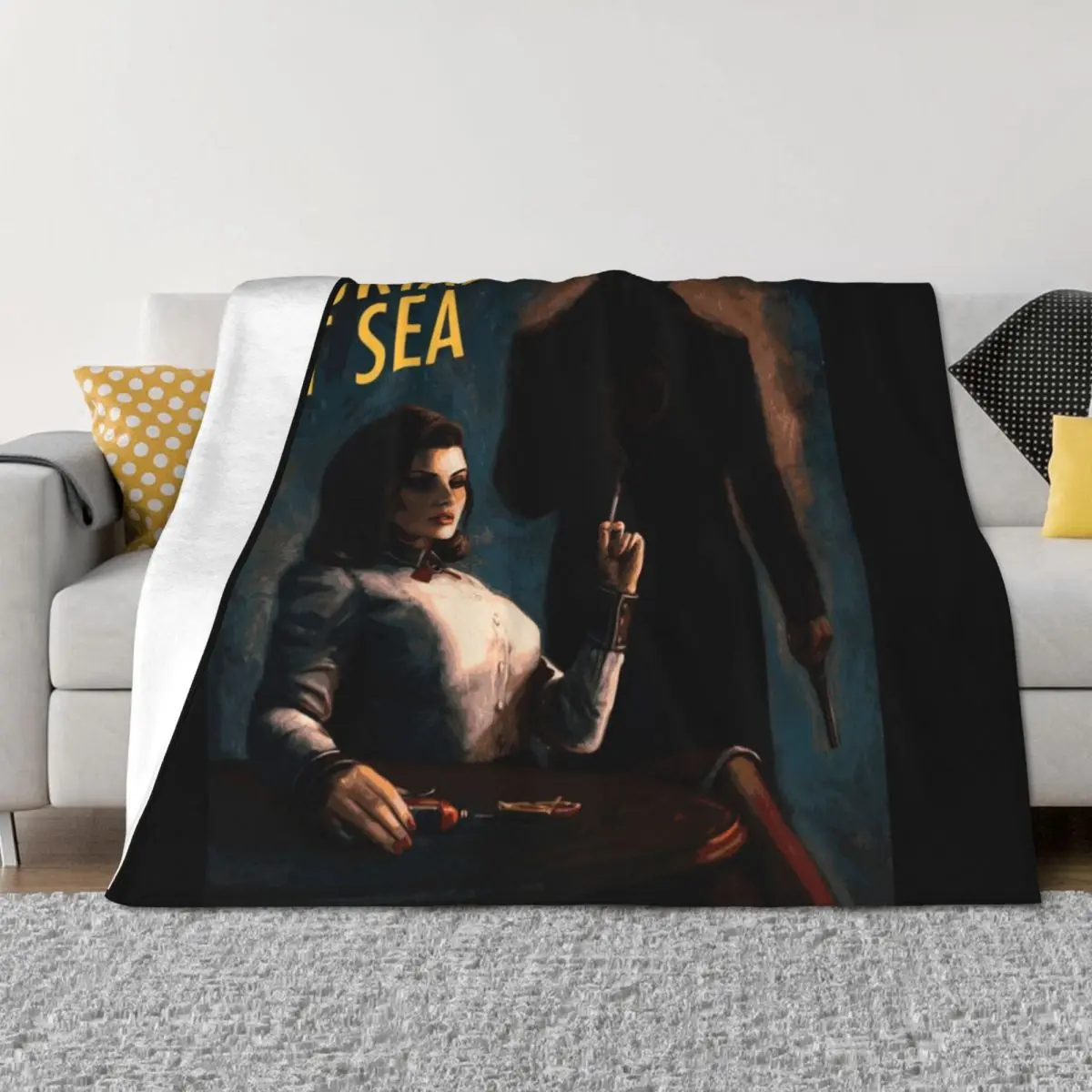 Bioshock Infinite: Burial At Sea - Vintage Comic-Book Artwork Throw Blanket Luxury Throw For Sofa Thin Blankets