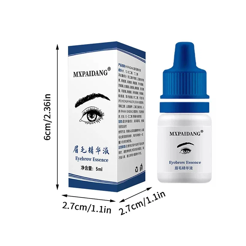 Suero de crecimiento rápido de cejas, producto antipérdida para el crecimiento del cabello de pestañas, previene la calvicie, maquillaje de cejas alargado más grueso y completo