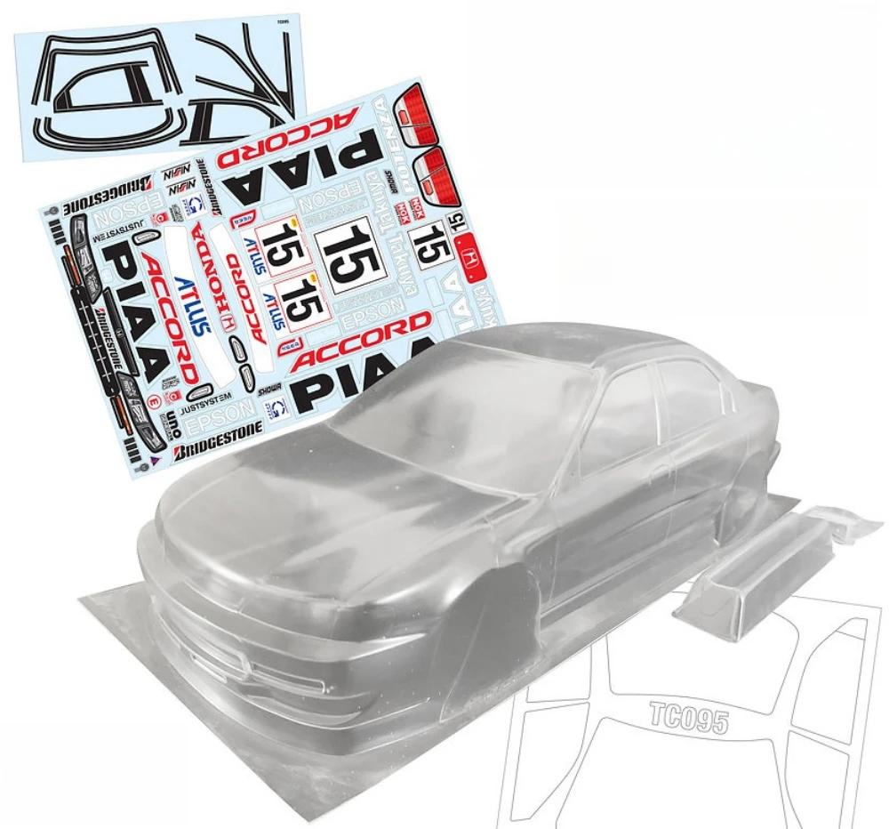 1/10 Honda Accord Lexan Body W/Rear Wing fit Tamiya TT01 TT02 XV01 XV02 Drift Chassis 257-260mm Wheelbase