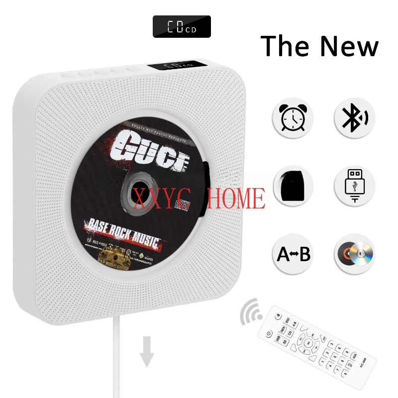 

Cross border direct supply of new second-generation wall mounted CD player Bluetooth English home portable album CD player