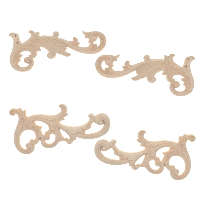 باب خزانة حائط من الخشب الصلب على الطراز الأوروبي مع منحوتات زهور مثلثة ونمط رقاقة خشبية قطرية لديكور المنزل