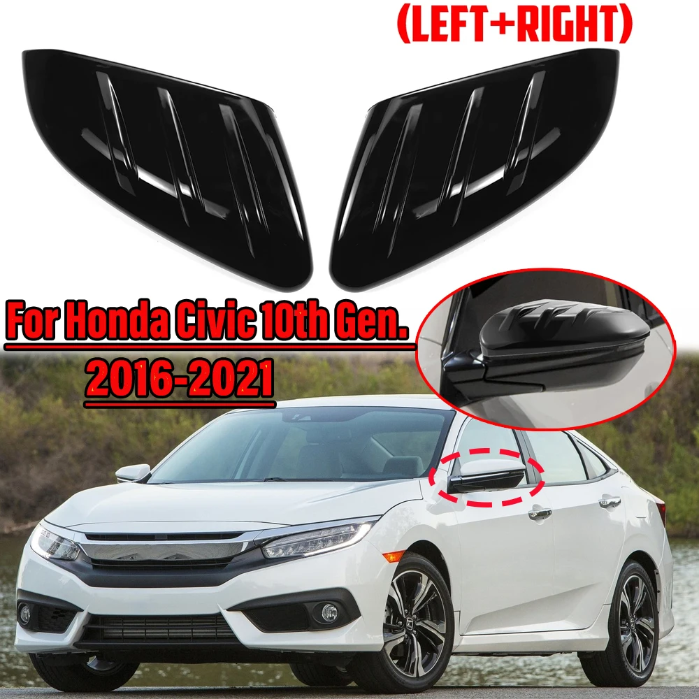 

Крышка зеркала заднего вида в стиле Mugen для Honda Civic 10th 2016-2021, ABS, дополнительная накладка на зеркало бокового вида на дверь, наклейка на крышку