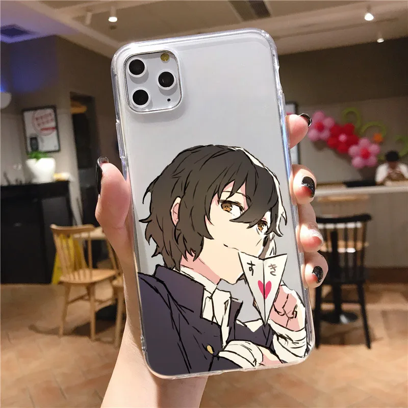 Japan anime bungou stray dogs Dazai Osamu Phone Cover Shell For iPhone 11 12 13 14 15 16 Pro MAX 16 Plus Fundas Coque