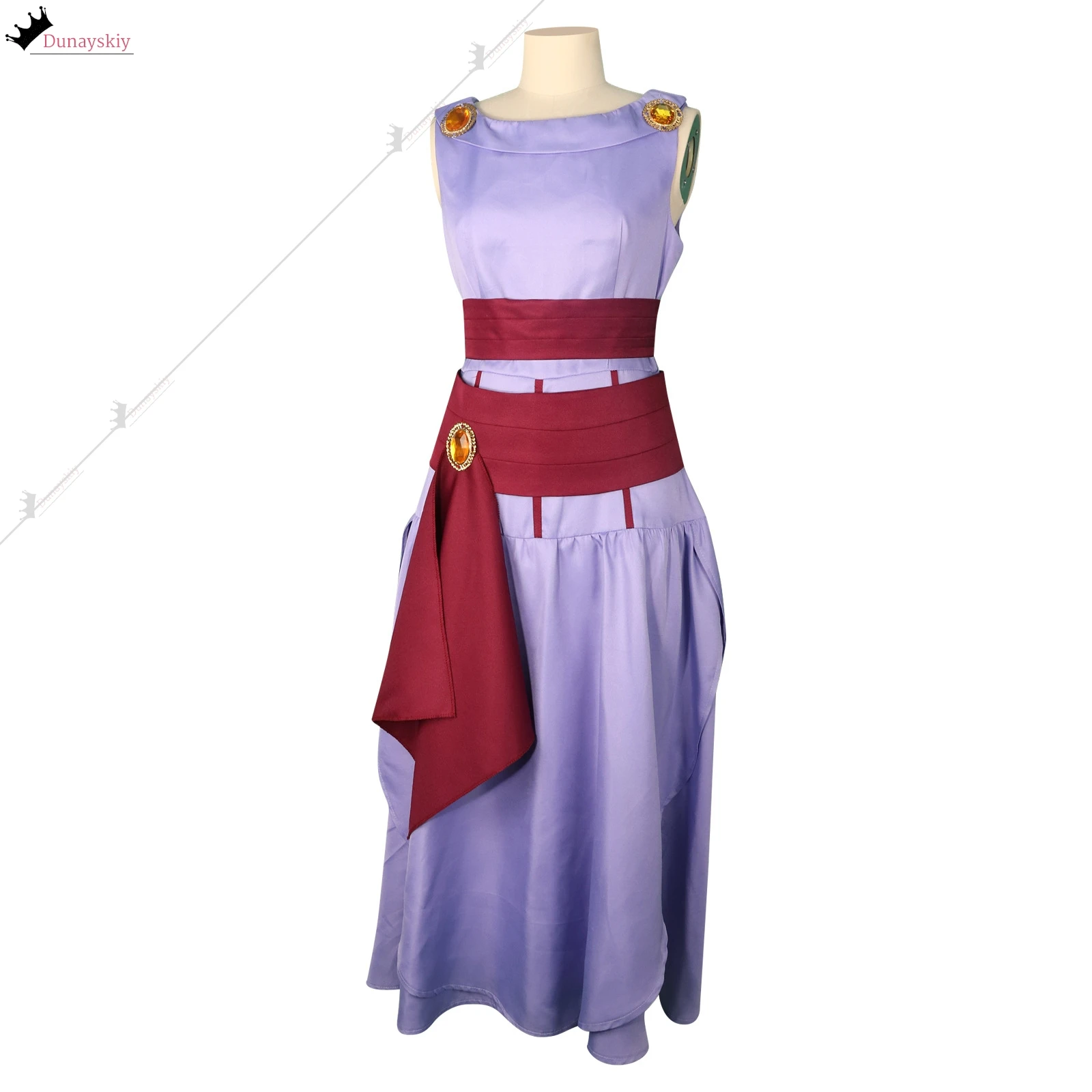 Movie Megara Meg Princess Clothes Cosplay Costume Women Purple Dress Uniform Halloween Carnival Party Outfit