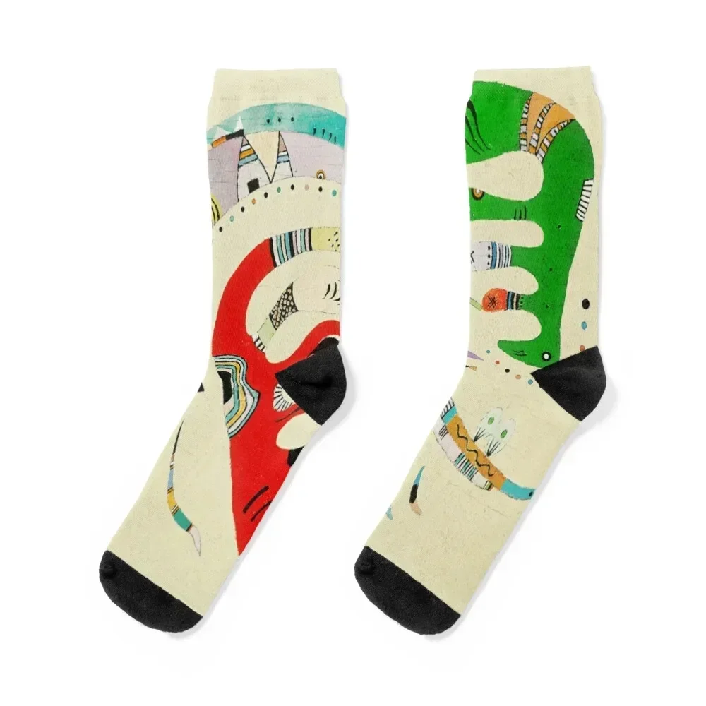 

Wassily Kandinsky Abstract Art Vert et Rouge Socks football retro Rugby Mens Socks Women's