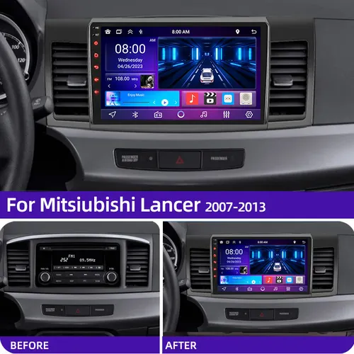 Imagen 2 del producto 2din Android 13 Carplay Radio de coche para Mitsubishi Lancer 10 CY 2007 - 2017 reproductor de vídeo Multimedia 2 Din GPS IPS 4G DVD estéreo