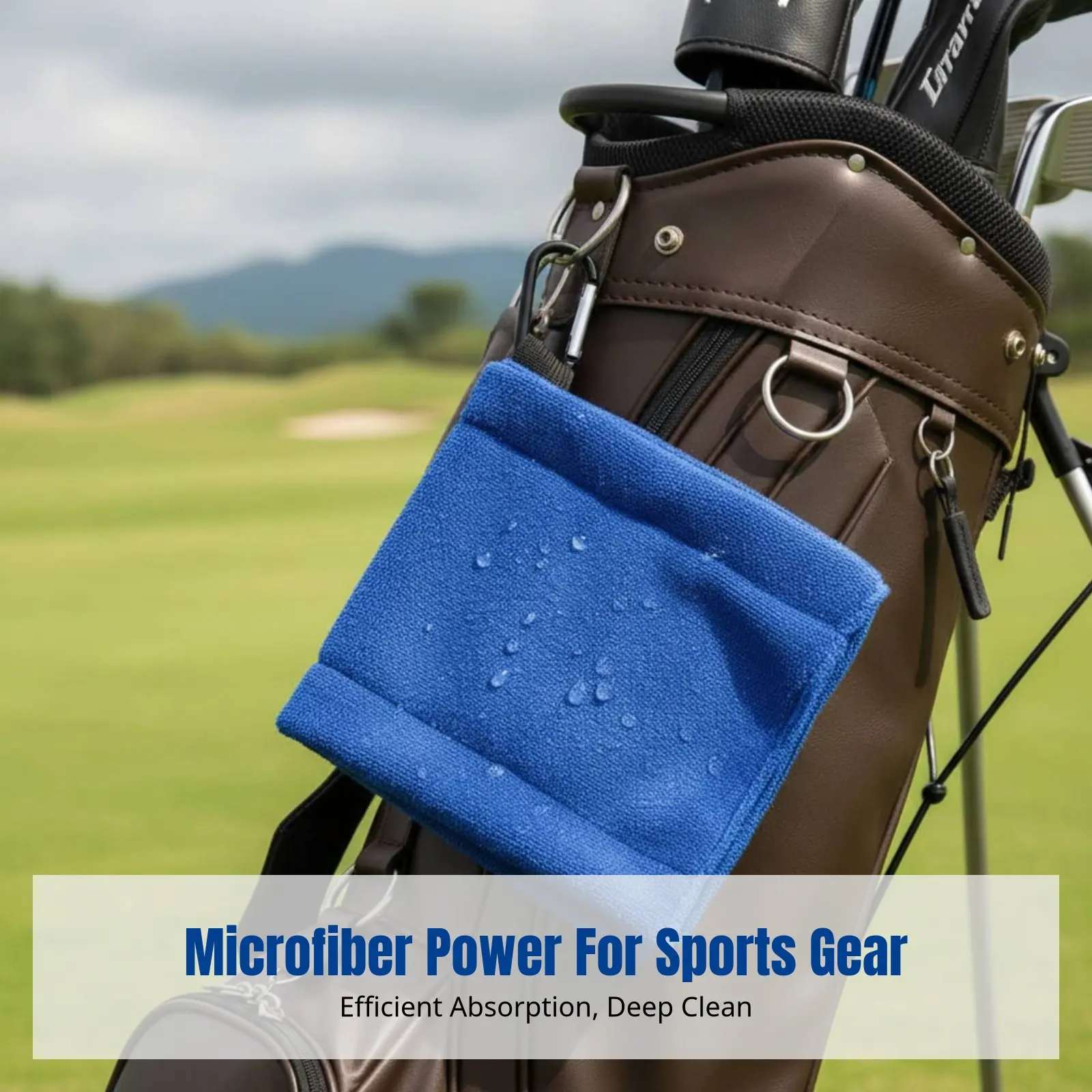 Полотенце для чистки спортивных мячей, из микрофибры, для активного отдыха, с креплением на пояс, мягкое, быстросохнущее, для протирки инвентаря.