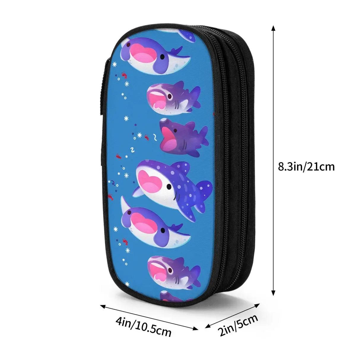 Precioso Planktivore Shark Marine, bonitos estuches para lápices, caja de bolígrafos, bolsa de almacenamiento grande para estudiantes, regalo escolar, papelería