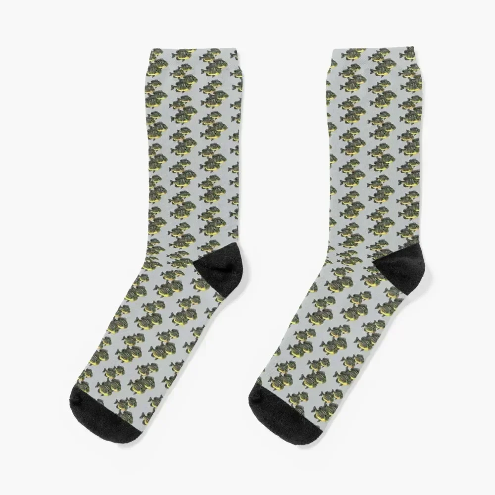 

Bluegill Sunfish School Socks retro cartoon custom sports Socks Women Men's