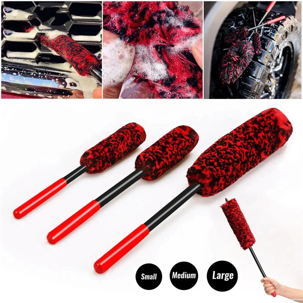 

Auto Wheel Detailing Brush Bendable Wheel Woolies Car Motorcycle Cleaning Tools For Rim Tire Cleaning Automobile Wheel Brushes
