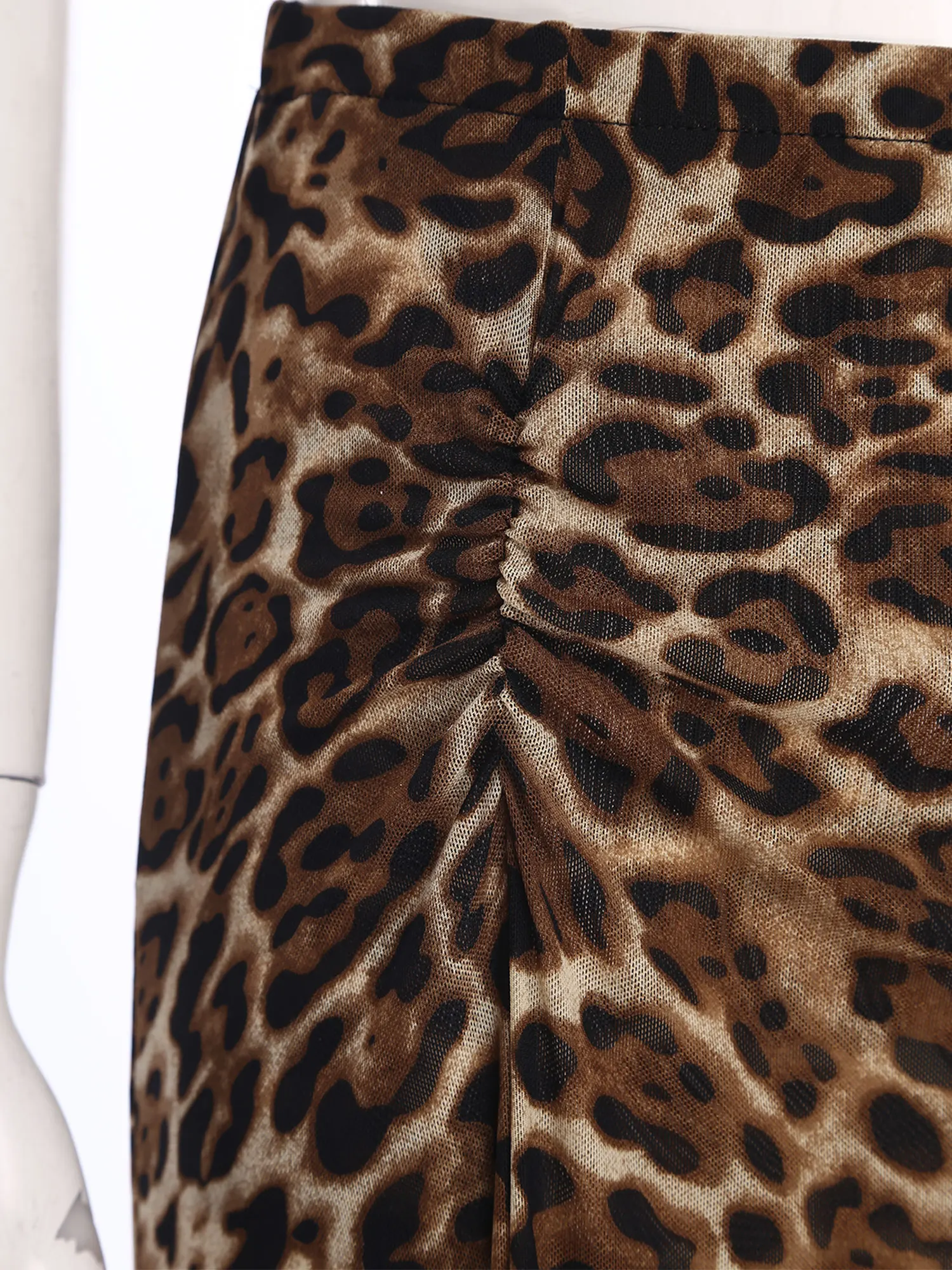 2 stuks dames buikdans outfits praktijk kostuum korte mouw luipaard crop top hoge split maxi rok voor buikdans praktijk