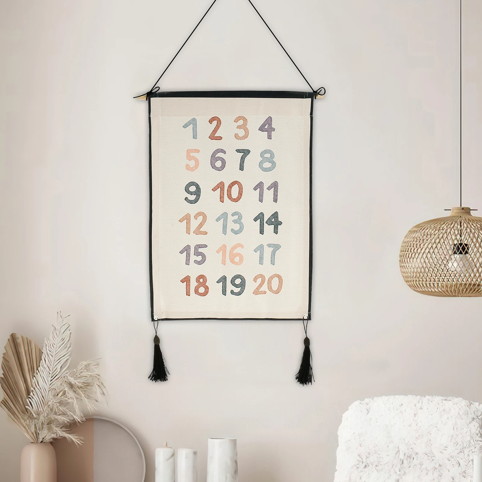 

Numbers Poster Set Polyester Numbers Banner Wall Hanging Decor Creative Numbers Hanging Wall Art Decorative Number Wall Haging