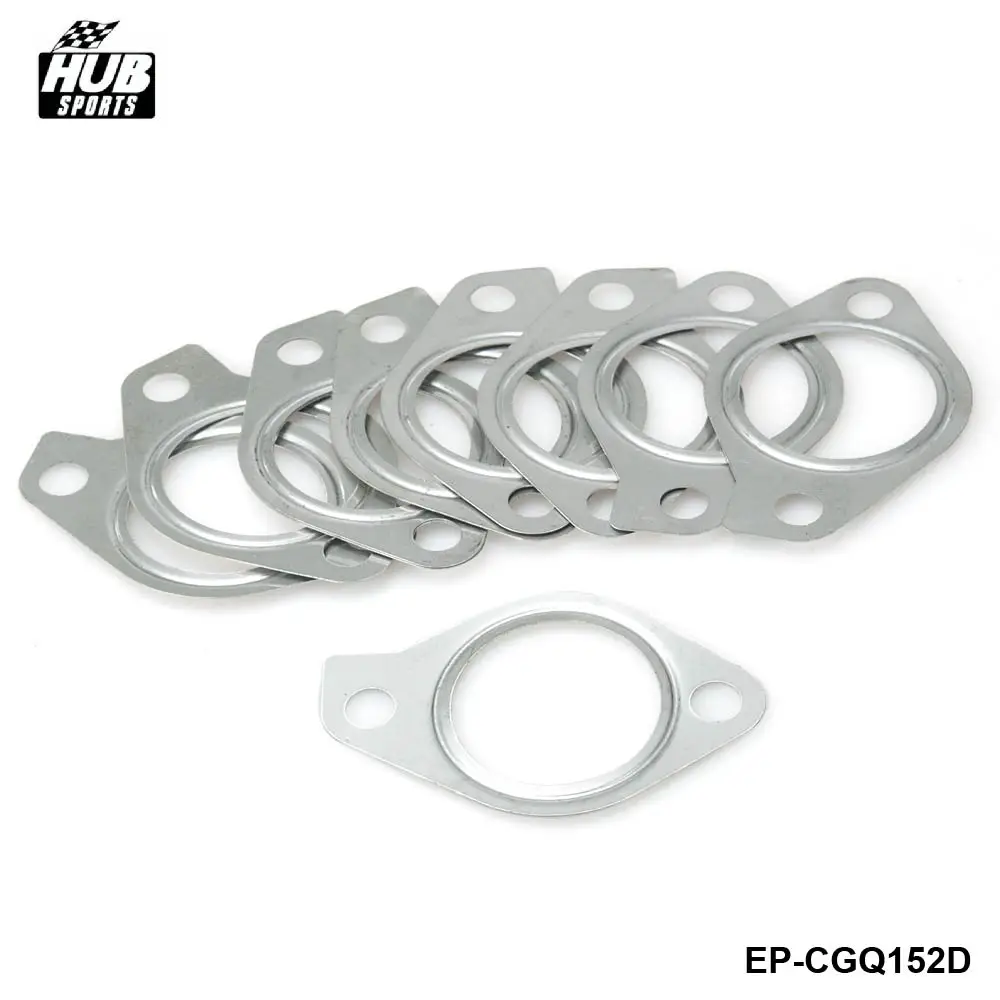 10PCS SS 2 Bolt Turbo Compressor Outlet Gasket For Mitsubishi EVO 8 9 4G63 HU-CGQ152D