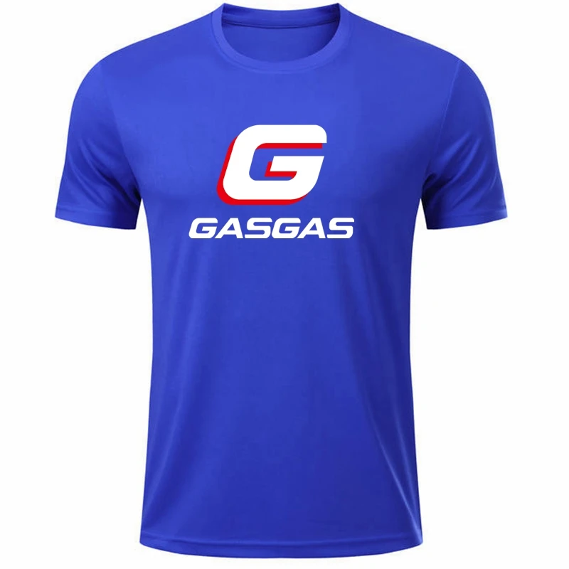 GASGAS summer casual sports fashion 2D printed crewneck short sleeve large size men\'s T-shirt loose quick dry comfortable