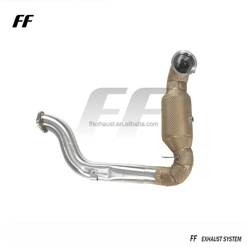 Flow Performance Drain Pipe Header Exhaust Pipe for Mercedes Benz A35 AMG W177 2.0T 2025- With Catalyst Car Accessories Pipe
