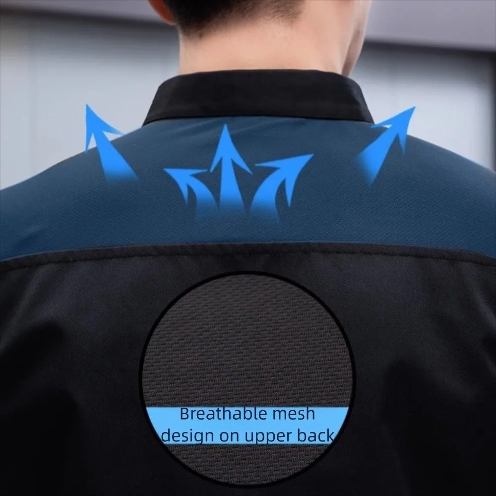 Draagbare ademende mesh chef-kok uniform korte mouwen slijtvast chef-kok jas zwart verdikte chef-kok werkkleding unisex