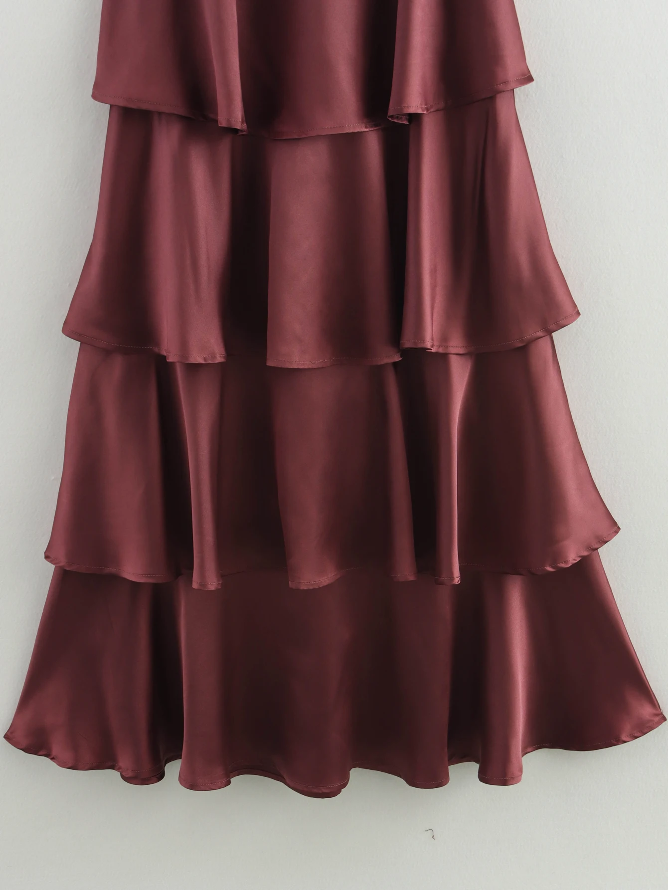 Kondala chique marrom sexy em camadas verão vintage mulher vestido noite vestido de festa moda 2025 aniversário com decote em v vestidos longos