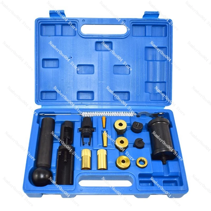 18-Piece Set of Fuel Injector Removal Tools Special Tools for Removing Fuel Injectors Fuel Injector Slide Hammer Puller T10133