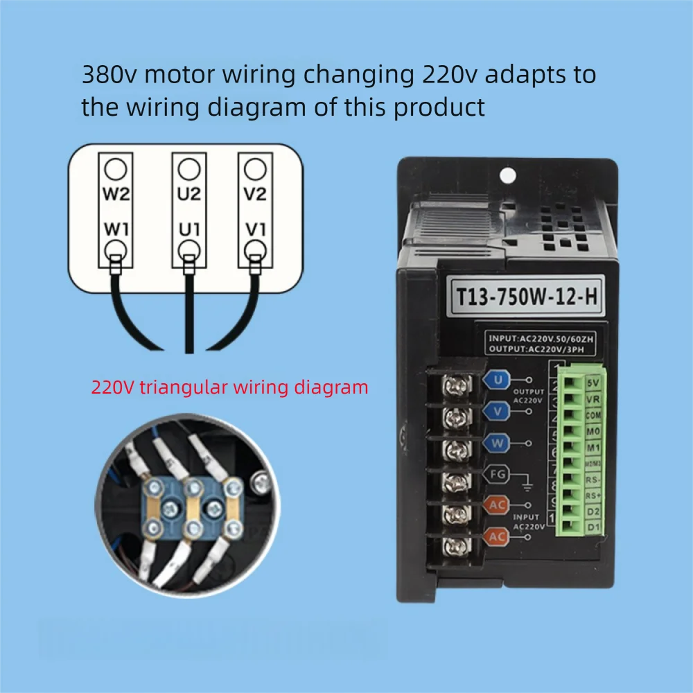 

750W/400W/200W AC 220V Motor Speed Controller, Electric Motor Speed Regulator, Variable Speed Motor Controller
