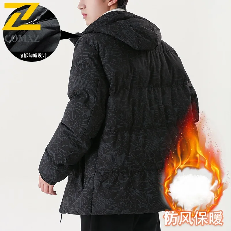 COMXZ Men Padded Jacket Fashion Splicing Outdoor Sport Lightweight Coat Casual Streetwear Style Cold Protection Autumn Garment