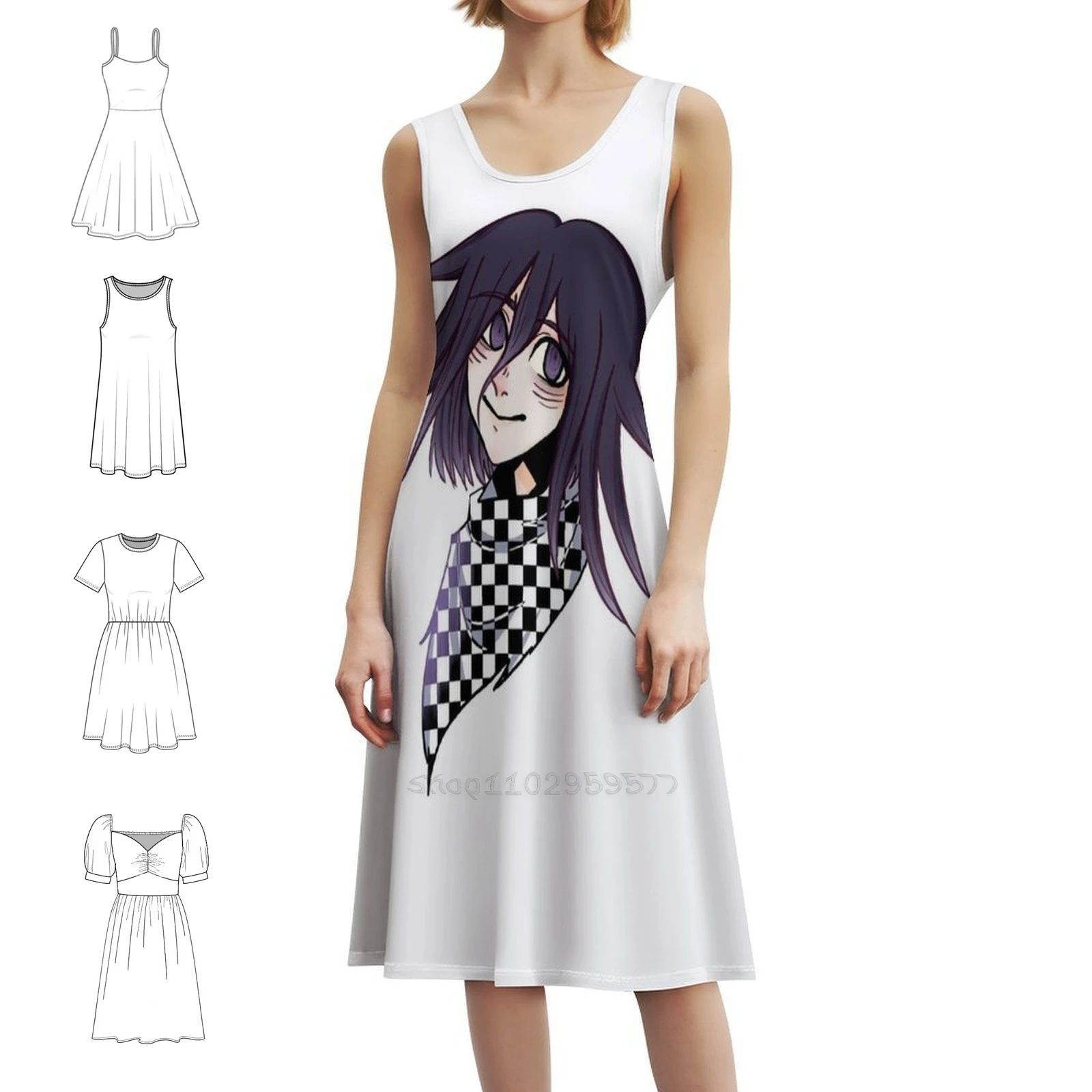 

Kokichi Oma Bohemian Sleeveless Dress For Women Print Beach Party Dresses Oma Kokichi Oma Kokichi Ouma Ouma Oma Female Clothing