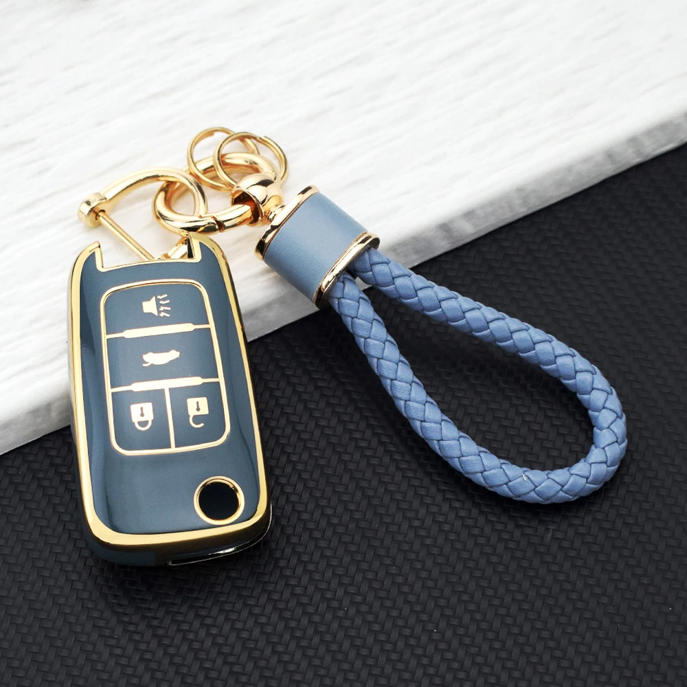 4Buttons TPU Flip Remote Car Key Case for Chevrolet Cruze Epica Lova Camaro Impala Fit Astra J Corsa E Insignia Zafira Shell Fob