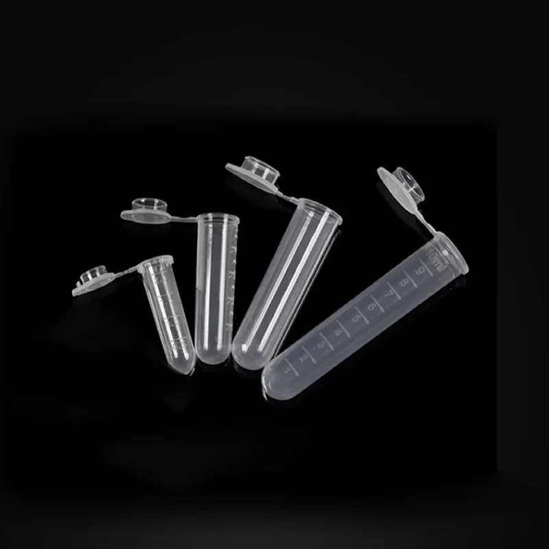 Mini Plastic Test Tube Lab Centrifuge Vial Clear Snap Cap With Scale Travel Dispensing Storages Tube 2ml 5ml 7ml 10ml
