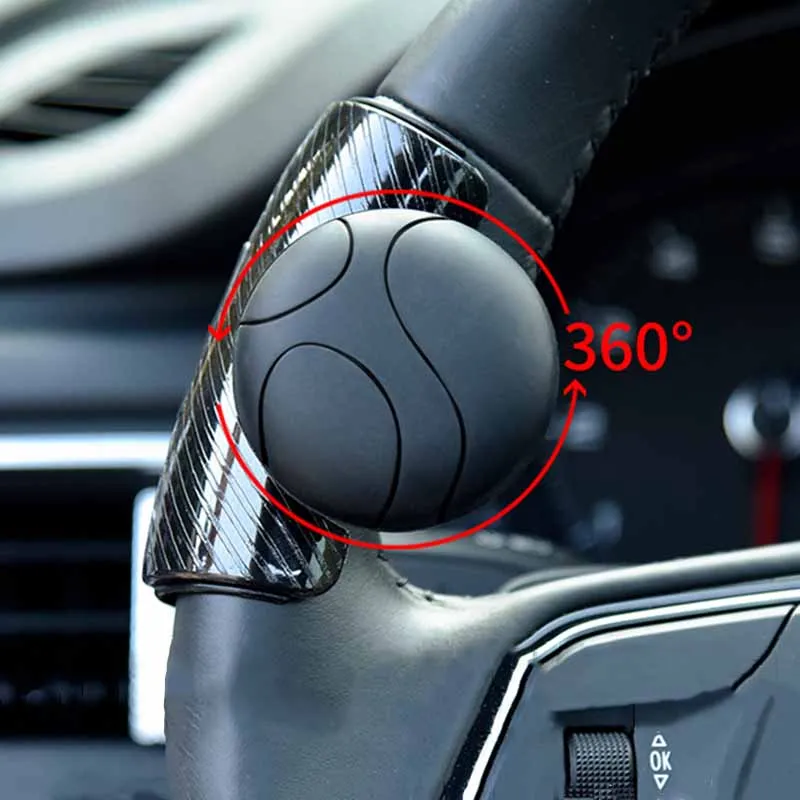 Car 360° Steering Wheel Spinner Knob Power Handle Ball Hand Control Assister Grip Turning Helper Auxiliary Booster Strengthener