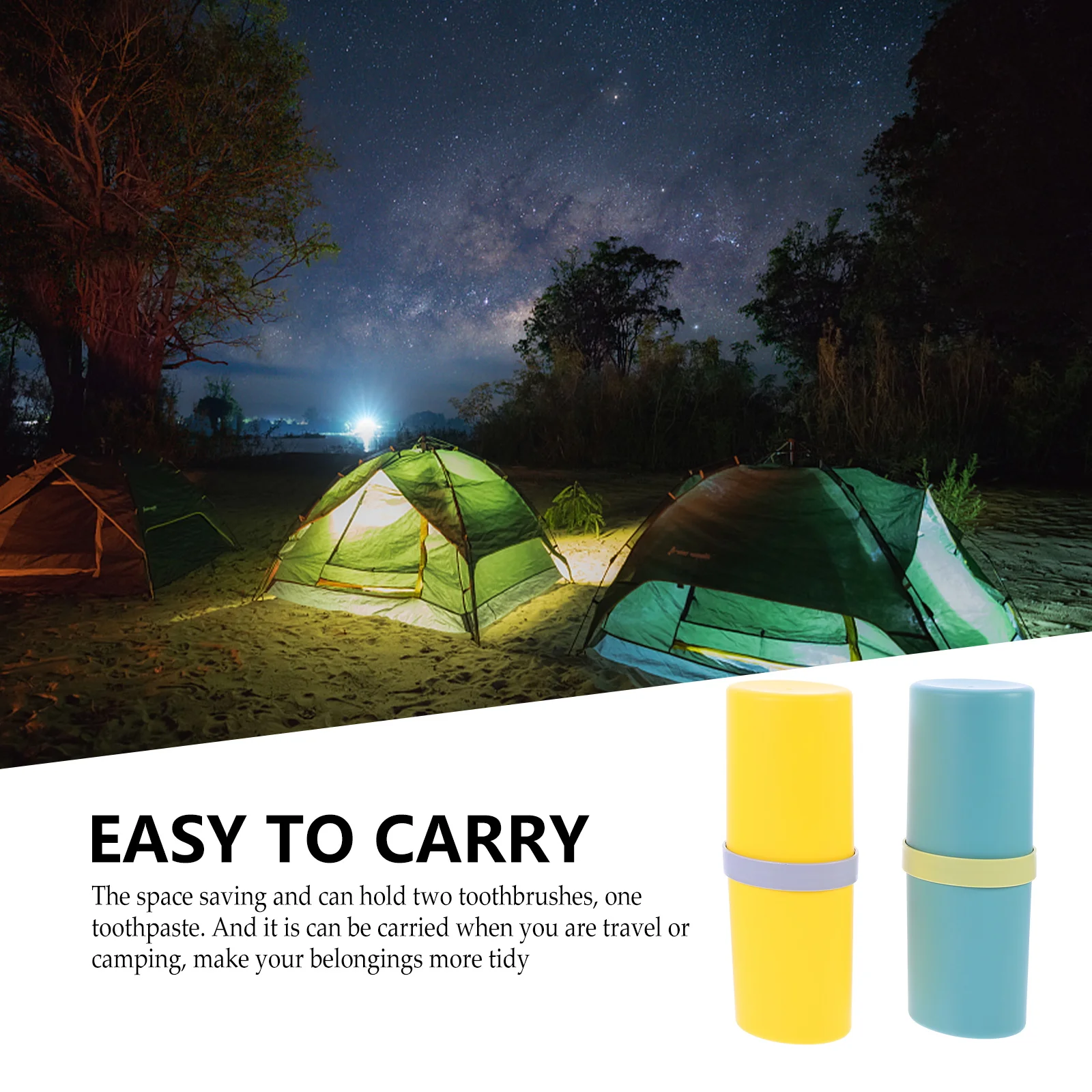 2 قطعة صندوق تخزين مادة Pp المحمولة كوب السفر المنظم لفرشاة الأسنان معجون الأسنان متعددة الوظائف كوب لفرشاة الأسنان مانعة للتسرب #5