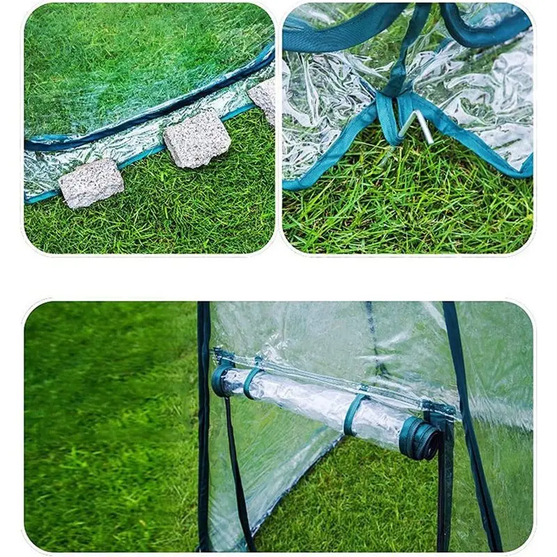 CYCLI-Popup Greenhouse Cover Flower House Mini Garden Plant Flower Sunshine Sunlight Room Pack Of 2 Pcs