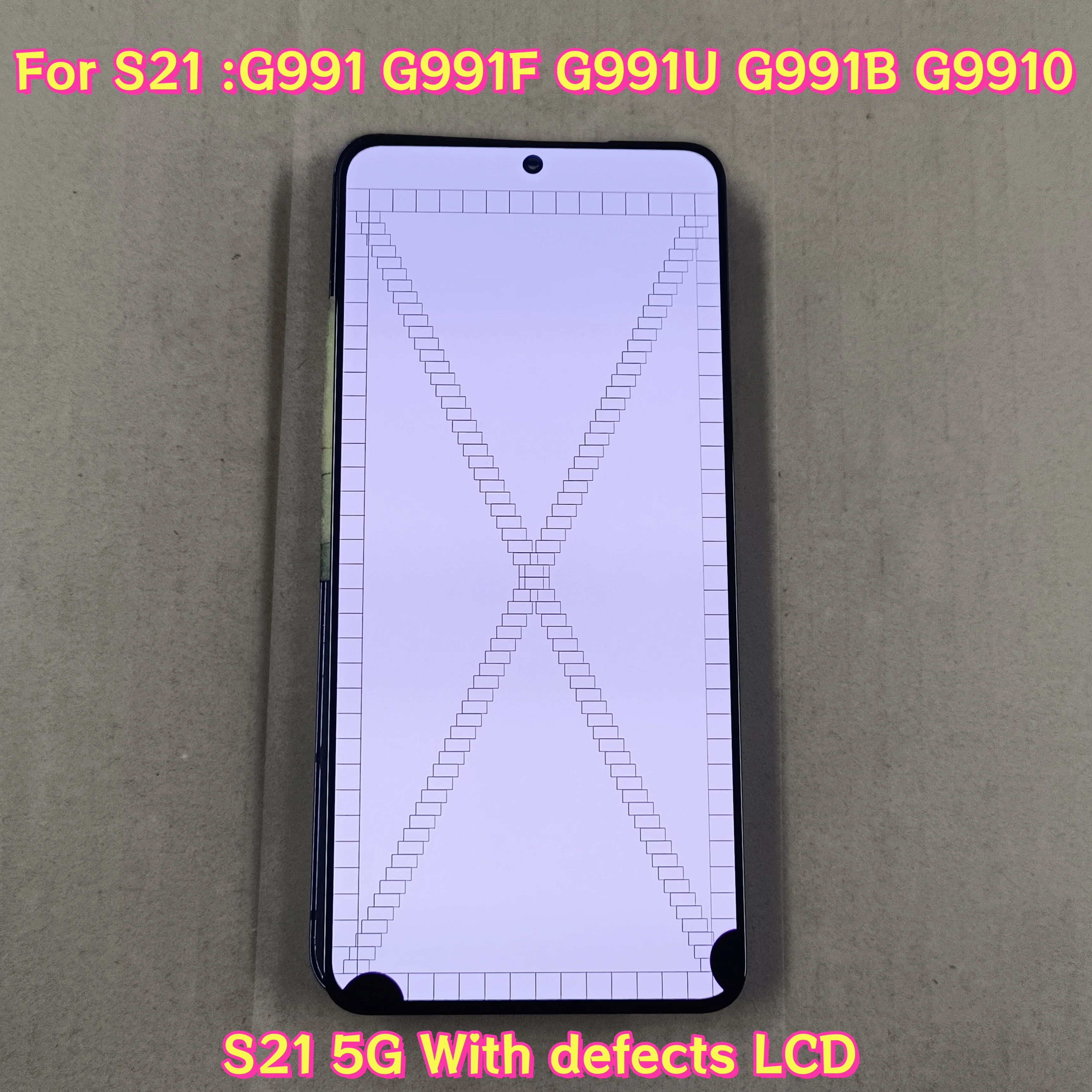 

AMOLED LCD With defects For SAMSUNG Galaxy S21 5g LCD SM-G991B SM-G991U Display Touch Screen Digitizer Assembly Replacement