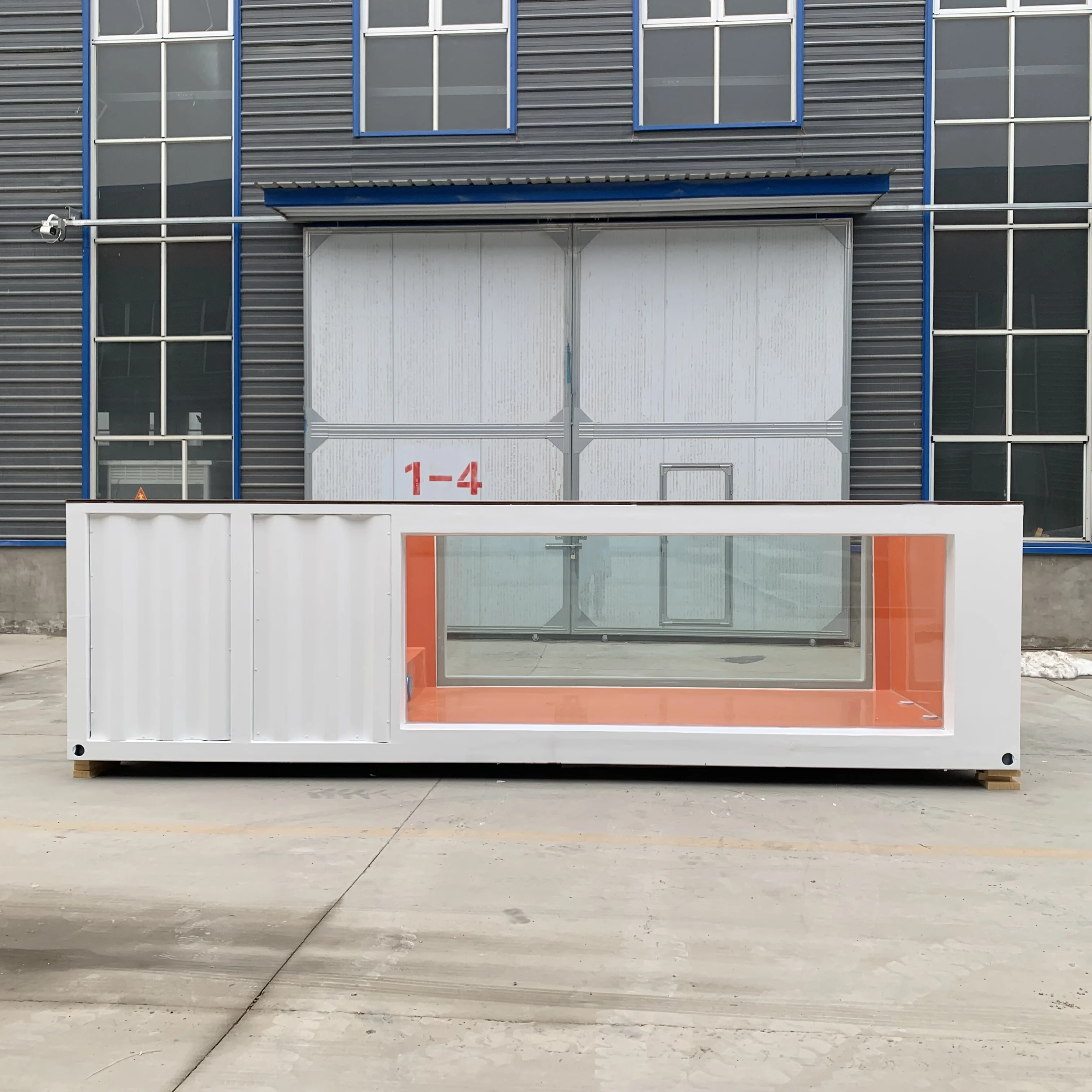 Customized Color Above Ground Family Swimming Pool Steps Heating Pump 20ft 40ft Container with Glass Window - view 4