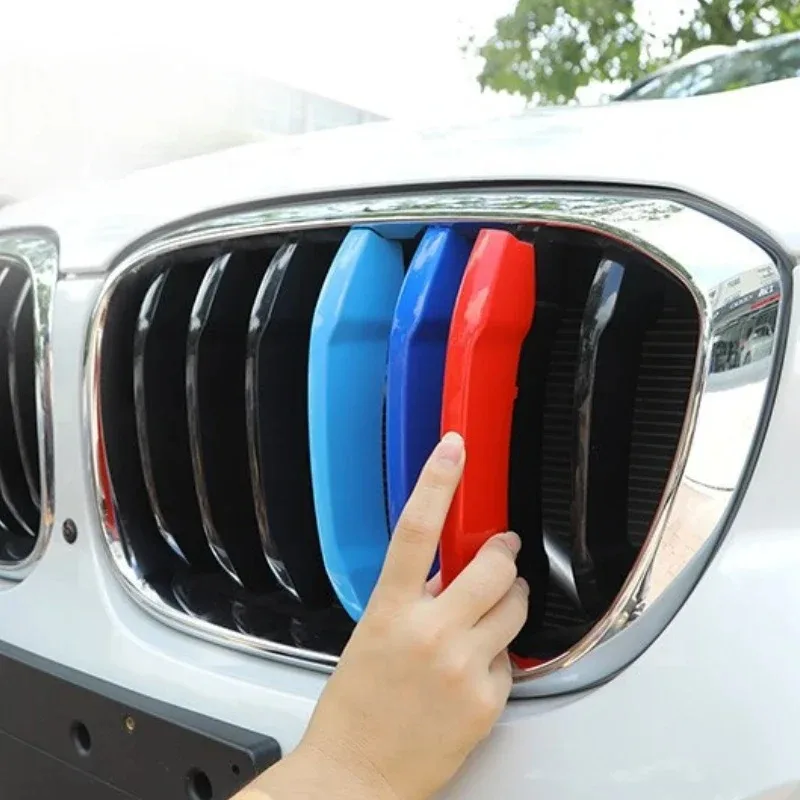 For BMW X3 X4 F25 F26 G01 G02 2011-2022 ABS Car Front Grille Stripes Covers Grid Strips Clips Trim Cover Car Accessories