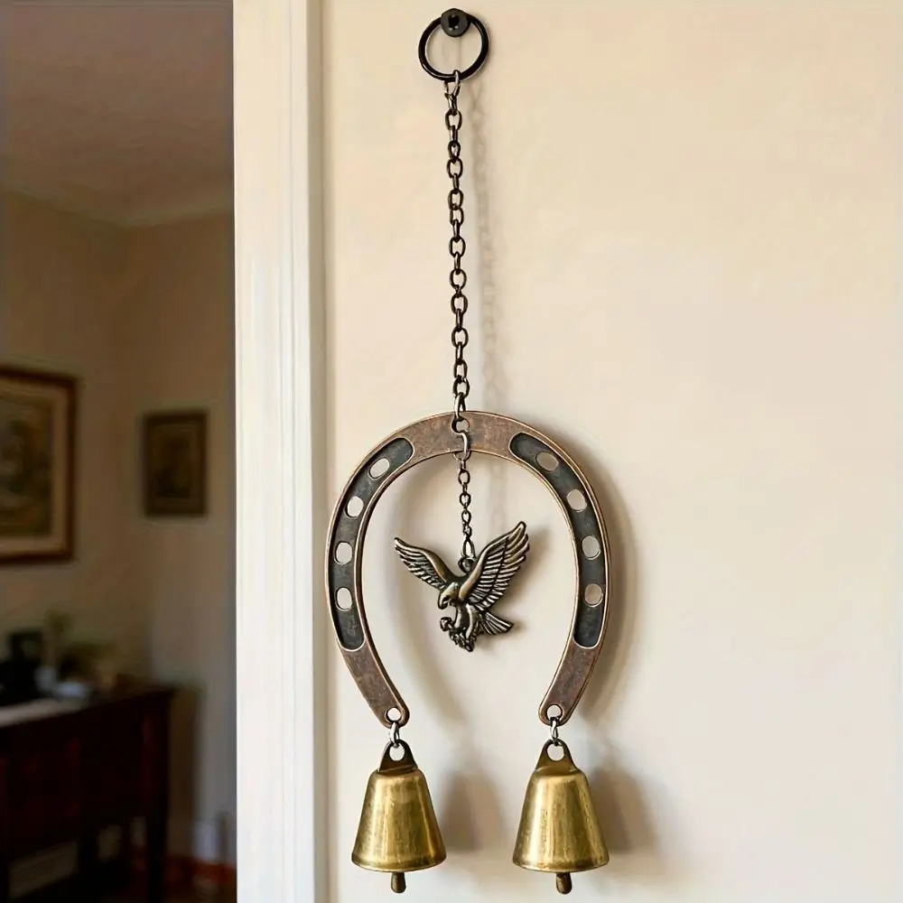 Horse-Shaped Retro Wind Chimes Vintage Creative Outdoor Wind Chimes Animals Soothing Audio Courtyard Hanging Ornament Gift