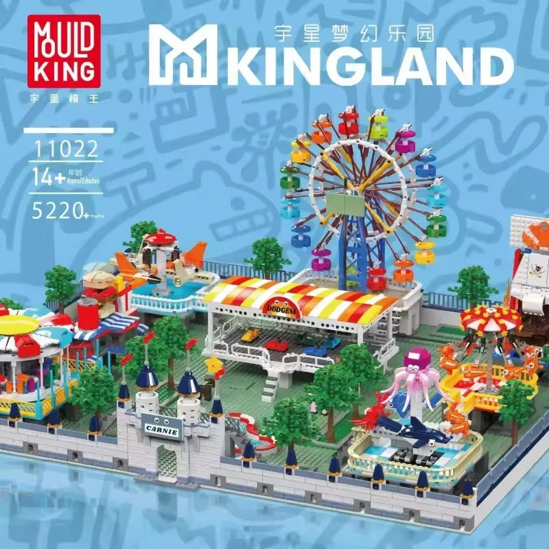 Mould King 11022 Park Rozrywki Klocki Puzzle Unikalny Zestaw Techniczny Klocków Zabawka dla Dzieci Prezent Urodzinowy dla Dzieci