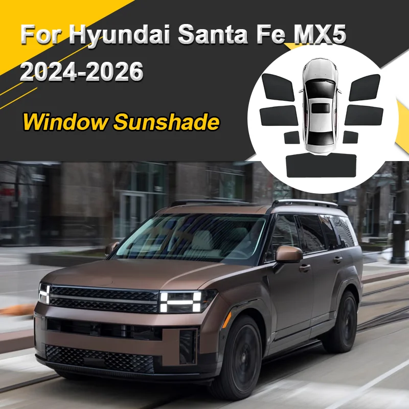 

Автомобильные солнцезащитные козырьки для Hyundai Santa Fe MX5 MK5 2024 2025 2026, магнитные теплоизоляционные солнцезащитные козырьки, автоаксессуары